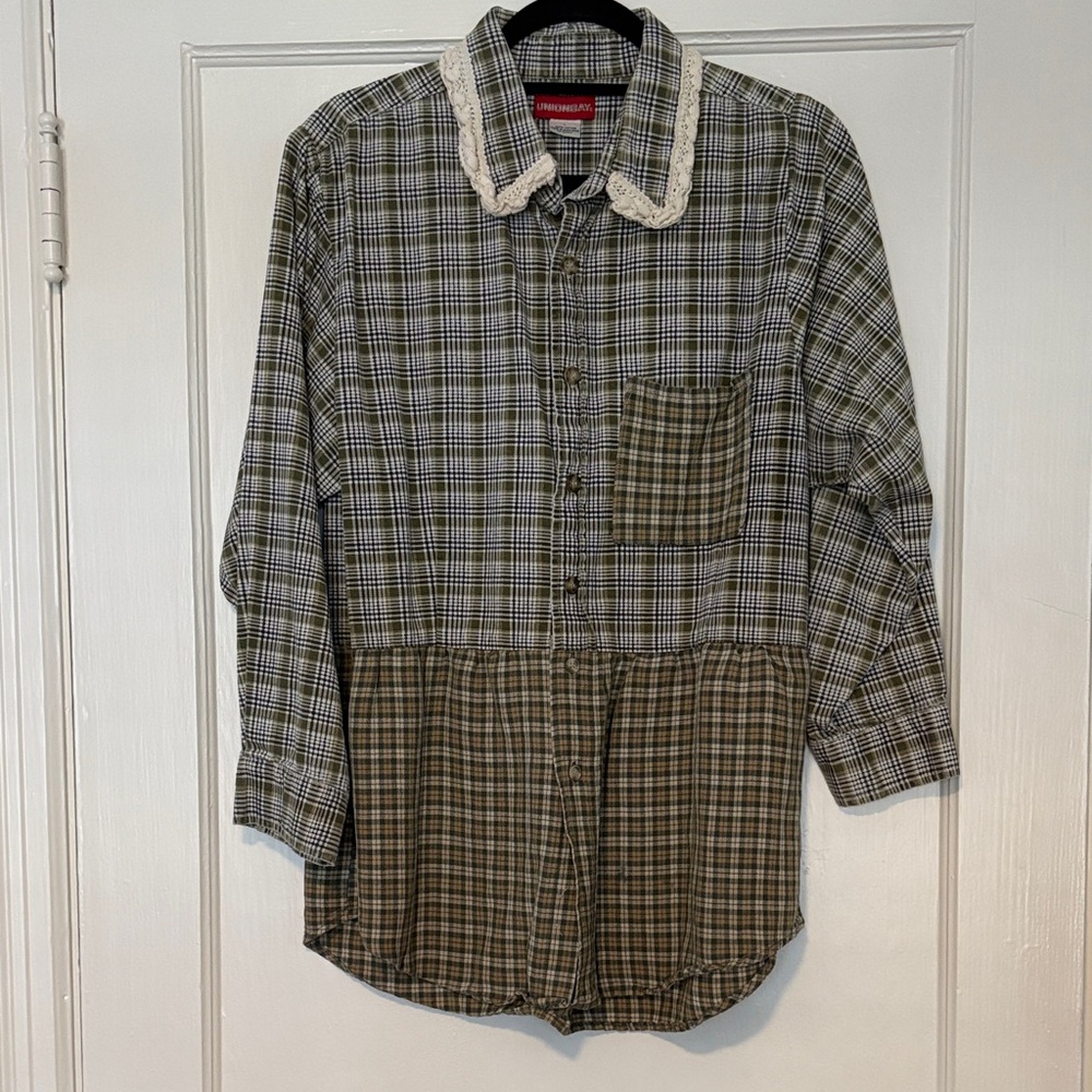 Union bay up-cycled grunge feminine shirt L